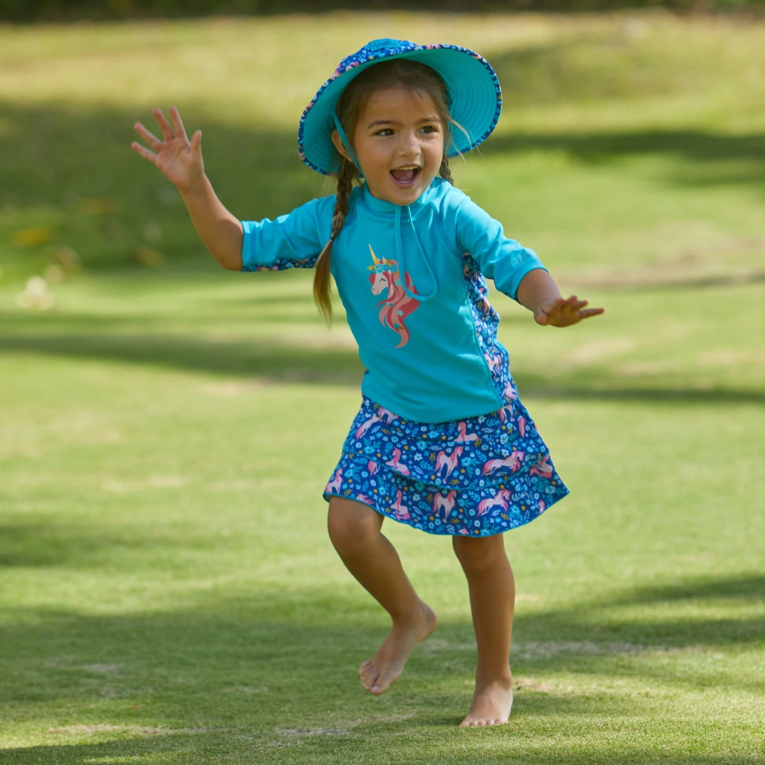 Girl's Short Sleeve Sunny Swim Shirt | FINAL SALE - Image 3