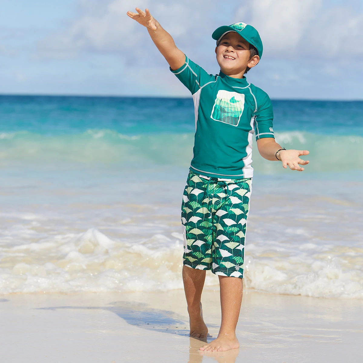 Boy's Racer Stripe Board Shorts - Image 8