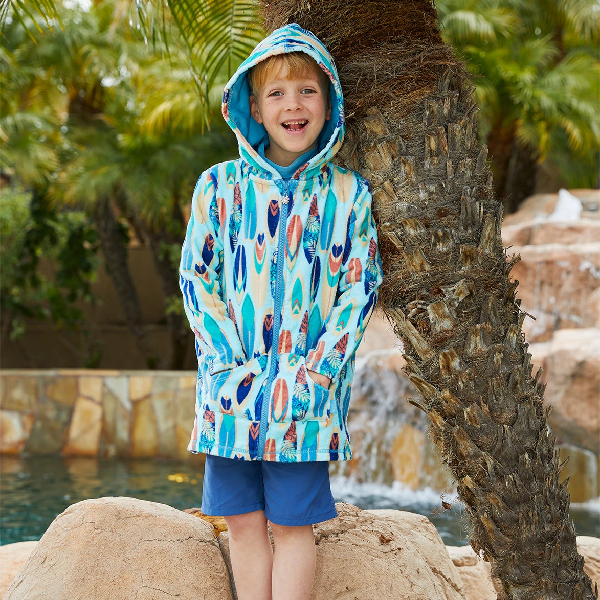 Boy's Hooded Terry Beach Cover-Up - Image 3