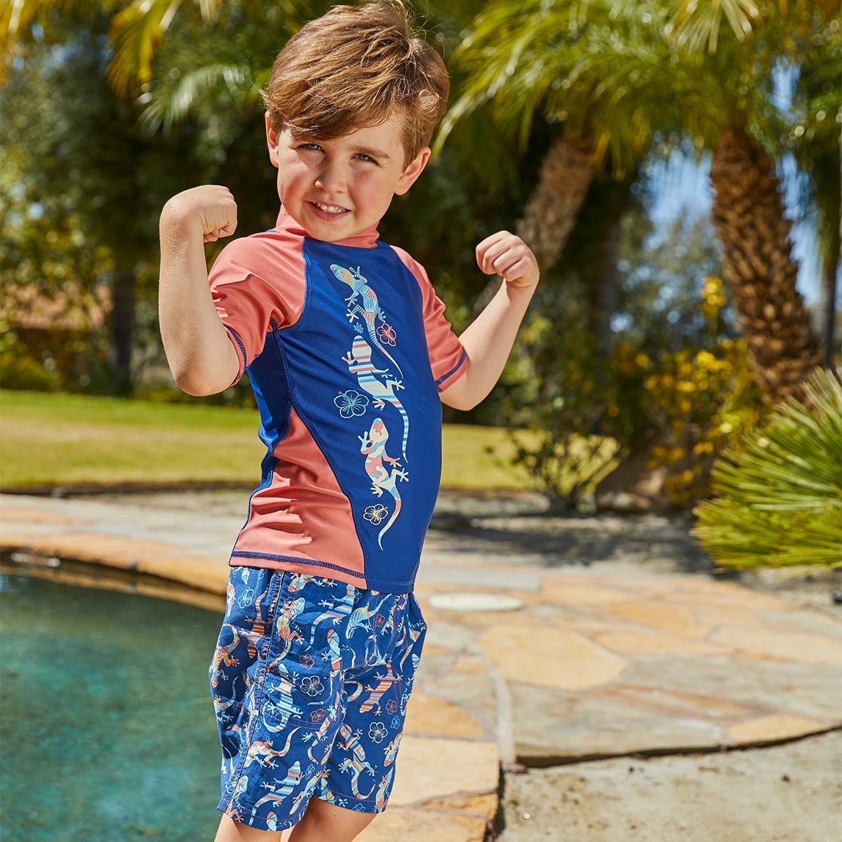 Boy's Short Sleeve Sport Sun & Swim Shirt - Image 9