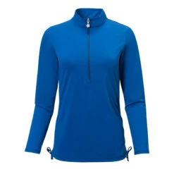Women's Long Sleeve Half Zip Ruched Sun Shirt