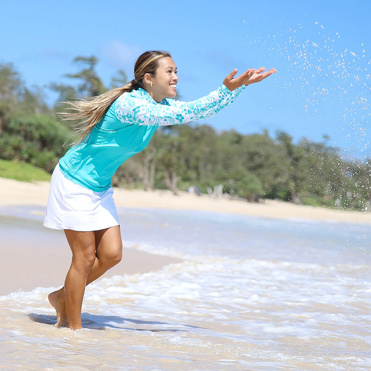 Women's Aloha Long Sleeve Sun & Swim Shirt - Image 10