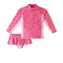 Girl's 2PC Long Sleeve Sunny Swim Set